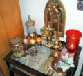 Image of Many Catholic homes have a small altar or devotional corner. 