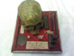 Image of The skull was to be auctioned off with other memorabilia. The identity of the soldier remains unknown. 