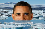 Image of Obama and others will likely capitalize on climate change, making the issue their own as the impacts of that change slowly become apparent. 