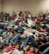 Image of This is an image of immigrant children presently housed in conditions that would be unconstitutional for convicted felons. These children are without their families, alone and afraid and without control over their future, they are the victims of many culprits. 