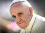 Image of Pope Francis warns the devil is real and we must defend against his temptations. 