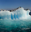 Image of Antarctic glaciers are melting into the sea at the rate of 161 billion metric tons per year. That ice is not being replaced and is contributing to sea level rise. 