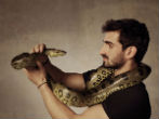 Image of Paul Rosolie told the world he would allow himself to be eaten alive by an anaconda, but all he did was get his head swallowed after a lengthy wrestling match with the snake. 