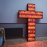 Image of Bell can have his happy-clappy, navel-centered religion and his wimpy god. He just can't call it Christianity, and he can't claim it's the Church.