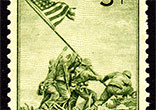 Image of  The 3-cent Iwo Jima stamp was issued July 11, 1945