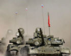 Image of Syrians trained to use new Russian military weapons.