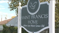 Image of Welcoming sign outside of St Francis home