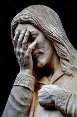 Image of With tenderness, Jesus looked out from the Mount of Olives and saw the Holy City of Jerusalem. How he loved - and still loves - that special City. Then, Jesus wept. The Word Incarnate, made a man like us in all things but sin, cried. He knew that the City of Jerusalem would soon be overtaken and destroyed by the armies of Titus. He wept the tears of Love - and revealed the compassion of His Sacred Heart