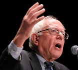 Image of Senator Bernie Sanders, a candidate for the Presidency of the United States of America, denies the fundamental Human Right to Life of children in the womb.  