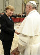 Image of Pope Francis's remark about Europe and barren women causes Merkel to respond ( L'Osservatore Romano/Getty Images Europe).