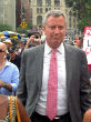 Image of Mayor Bill de Blasio won't talk - but his staff will (Wikipedia).