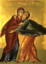 Image of The visitation of Mary to her cousin Elizabeth