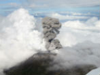 Image of Turrialba volcano in Costa Rica has erupted without warning. 