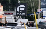 Image of Outside of the Pulse Bar in Orlando, Florida, where the massacre occurred