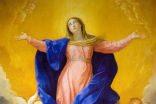 Image of The Virgin Mary was assumed into Heaven, body and soul, at the end of her earthly life. 