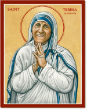 Image of The icon of Saint Teresa of Calcutta.