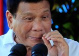 Image of Duterte threatened to kill human rights campaigners if they stand in his way (Reuters).