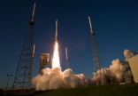 Image of The launch of OSIRIS-REx to Bennu is NASA's first attempt to intercept an asteroid. The craft arrives in the fall of 2018.