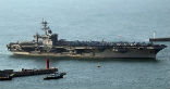 Image of The USS Carl Vinson has arrived in South Korea to participate in exercises. 