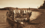 Image of Evidence suggests Native Americans arrived by boat, following the coast and establishing fishing villages, just as some Native Americans have claimed in their oral traditions. 