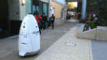 Image of A robot on patrol at Stanford.
