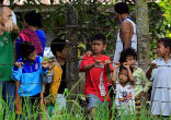 Image of Hundreds of people sought shelter in a military camp during the militant raids. [Photo by: Reuters]