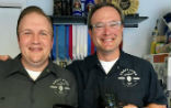 Image of  Fr. Jeff Poirot (right) and his brewing partner Nick. 