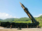 Image of The Hawasong 14 missile is North Korea's first ICBM, capable of hitting targets over 4,000 miles away. 