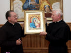 Image of A copy of Our Lady of Kazan is presented at a shrine to Fatima in Poland. 