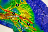 Image of Simulations by the USGS suggest a major quake could devastate all of Southern California, from the Salton Sea to Bakersfield. 