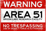 Image of Area 51 is off limits to the public and is heavily patrolled. Sensors also detect anyone approaching the perimeter. 