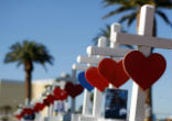 Image of An Illinois man traveled across the country with homemade crosses for the victims of the Las Vegas mass shooting. 
