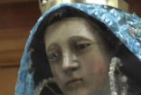 Image of Parishoners say this statue of Mary has been weeping for three years, but only now has word gotten out. The priest had admonished parishioners to keep the miracle quiet. 