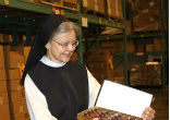Image of Sister Kathleen O'Neal has been working with the Monastery Candy production since 1979.