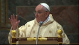 Image of Pope Francis asked people to remain quiet and prayerful when coming to Mass. 