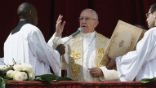 Image of Pope Francis wants us to remember children who suffer due to war and poverty. 