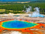 Image of Volcanic activity is responsible for the beautiful sights around the park. 