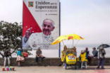 Image of Pope Francis has finished his visit to Peru and is headed home. 