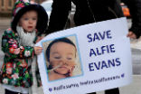 Image of Thousands of people have joined 'Alfie's Army' as his parents seek to keep him on life support. 