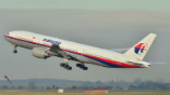 Image of Malaysia Airlines flight 370 taking off.