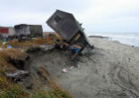 Image of Communities once built on permafrost are being devastated by the warming conditions. 