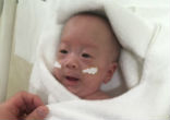 Image of The baby boy was born at the Keio hospital in Tokoyo. 