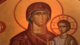 Image of The weeping icon. Visitors from across the USA have made pilgrimages to view it, others have pledged money to keep the church open. 