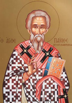 Image of St. Paul of Constantinople Image of St. Paul of Constantinople