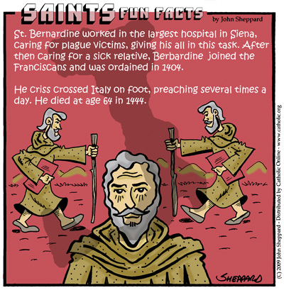 St. Bernardine of Siena Fun Fact St. Bernardine of Siena Fun Fact Image