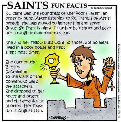 St. Clare of Assisi Fun Fact St. Clare of Assisi Fun Fact Image