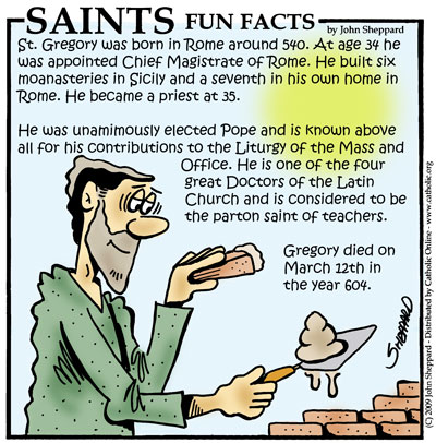 Pope Saint Gregory the Great Fun Fact Pope Saint Gregory the Great Fun Fact Image