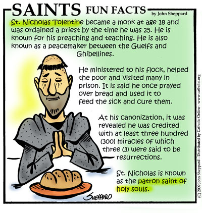 St. Nicholas of Tolentino Fun Fact St. Nicholas of Tolentino Fun Fact Image