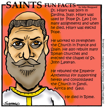 St. Hilary, Pope Fun Fact St. Hilary, Pope Fun Fact Image